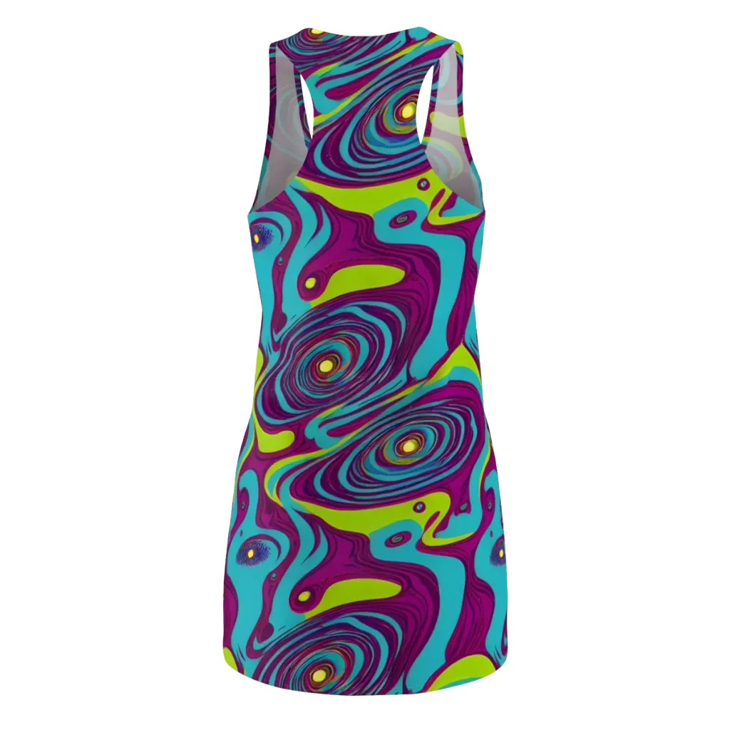 Electric Eddies on Racerback Dress — Back
