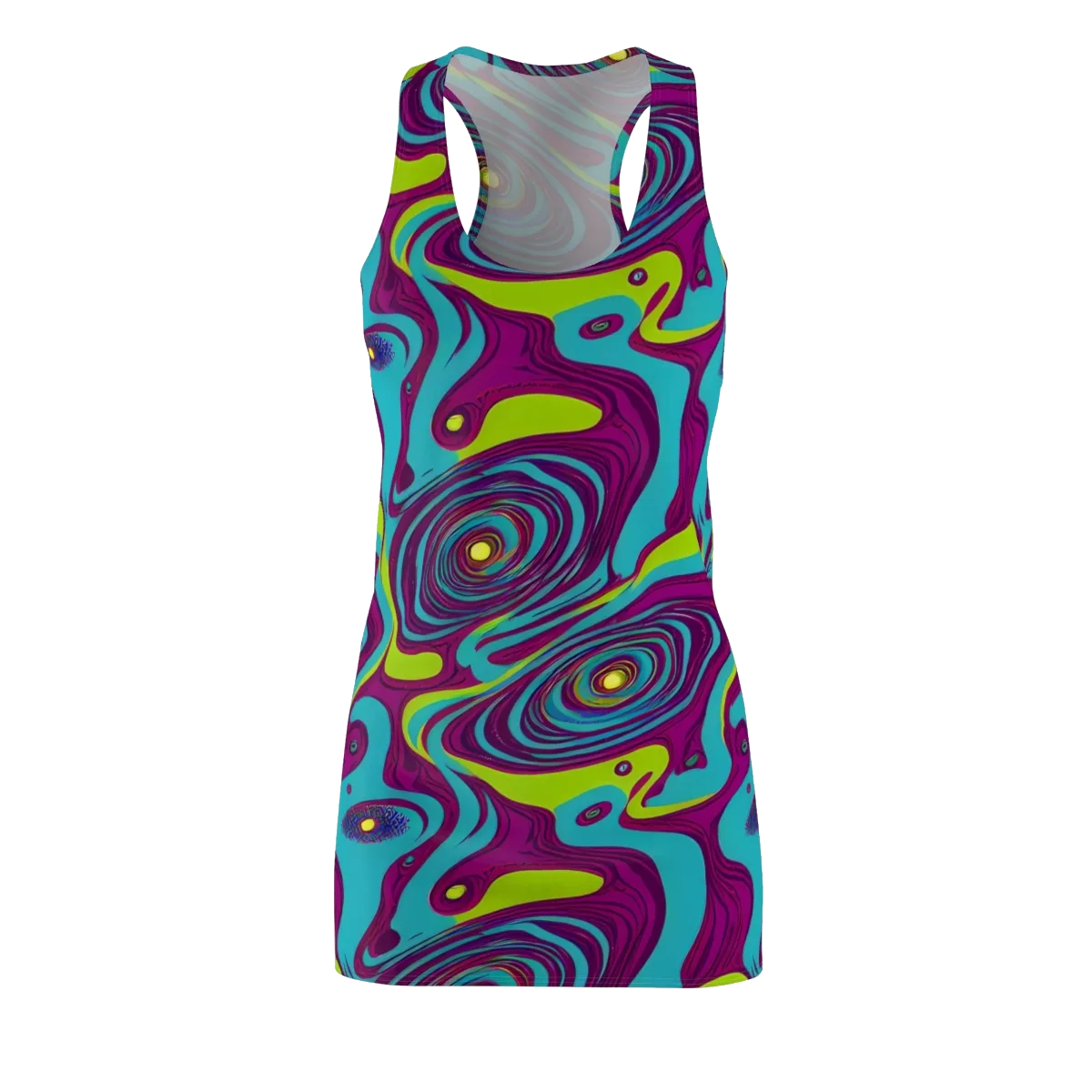 Electric Eddies on Racerback Dress — Front