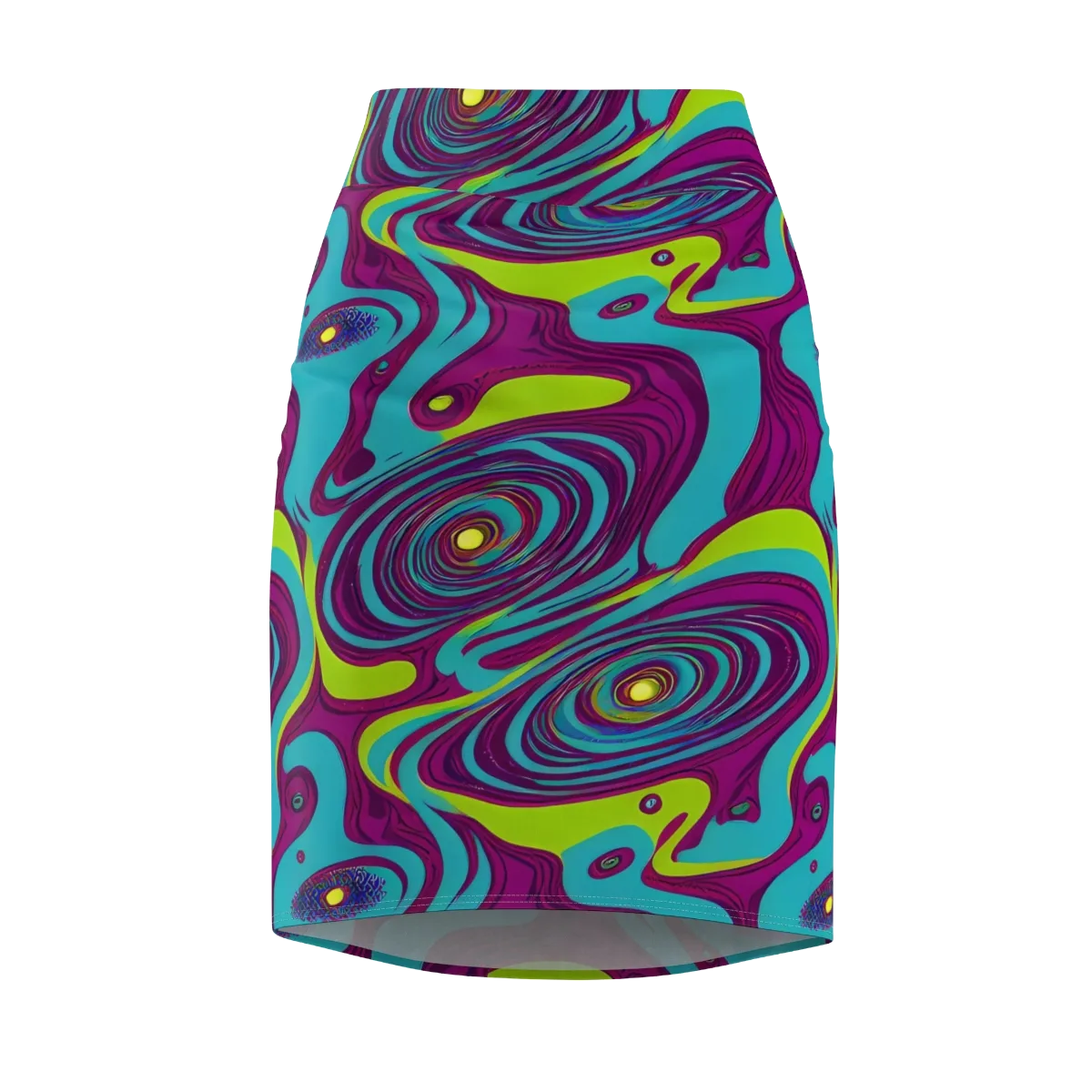 Electric Eddies on Pencil Skirt — Front