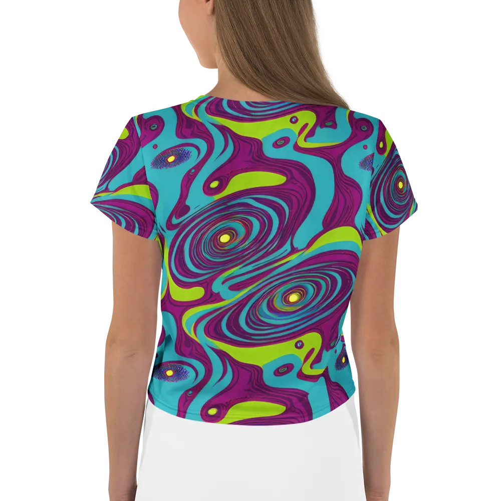 Electric Eddies on Crop Tee — Back