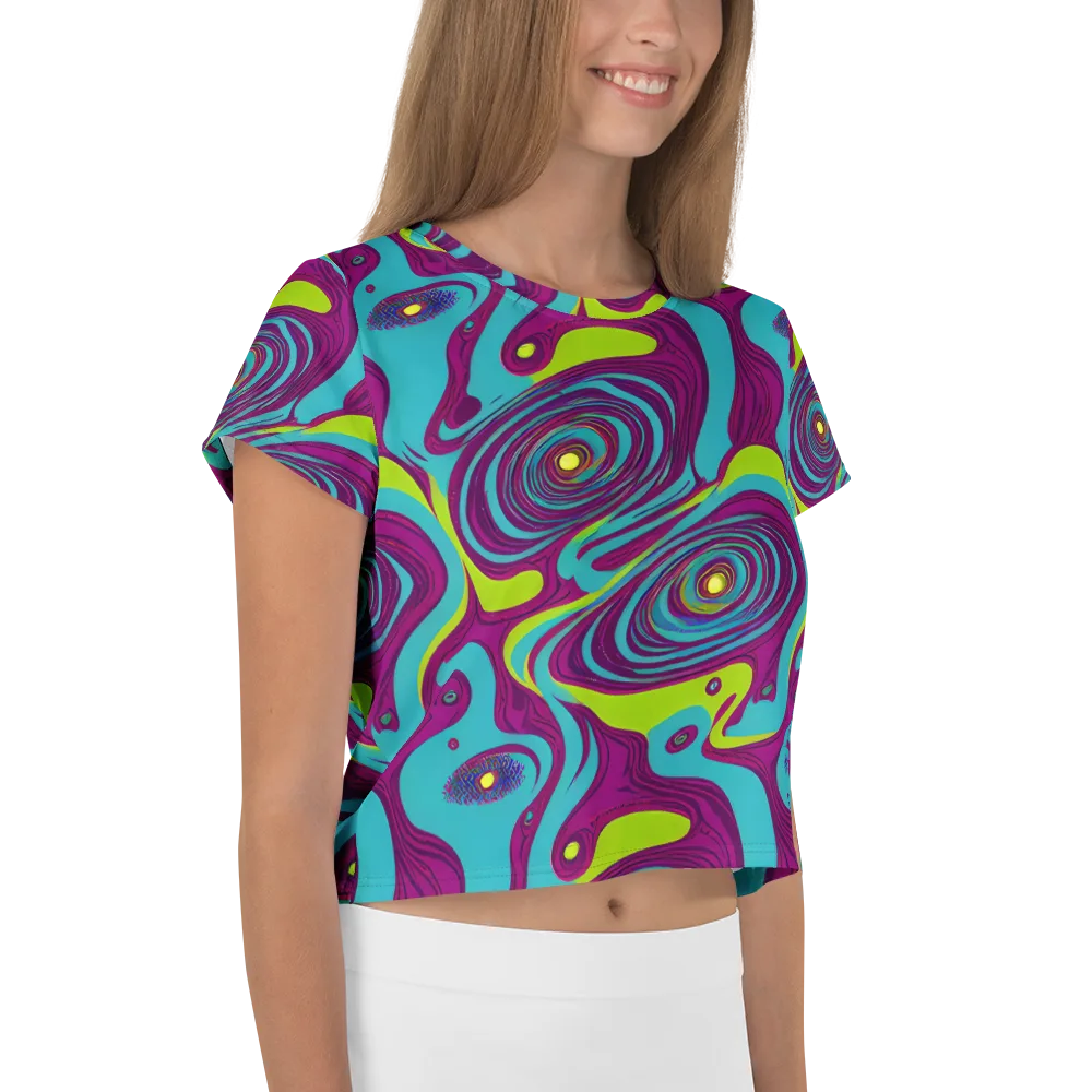 Electric Eddies on Crop Tee — Right