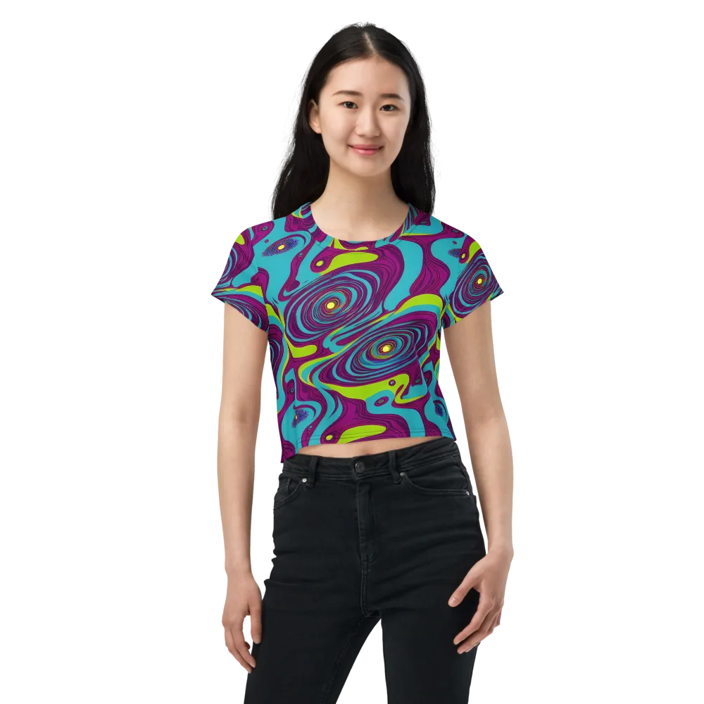 Electric Eddies on Crop Tee — Front