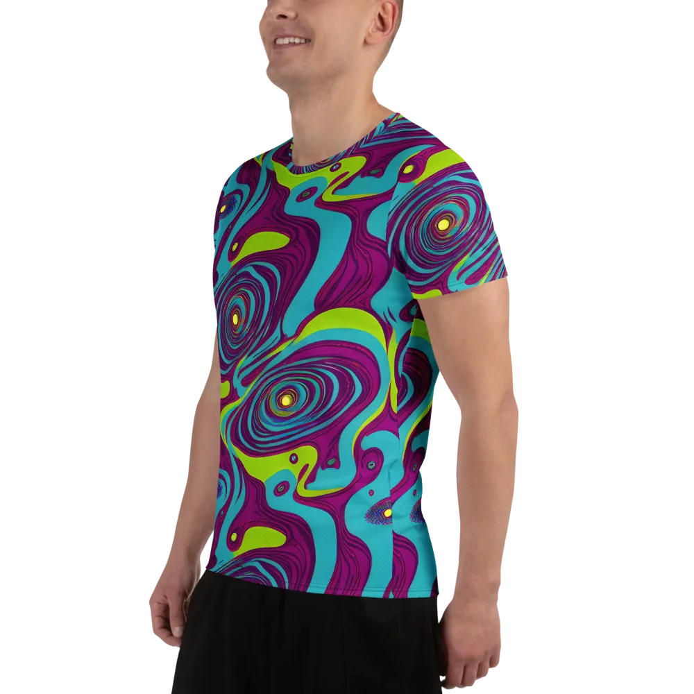 Electric Eddies on Men's Athletic T-Shirt — Left
