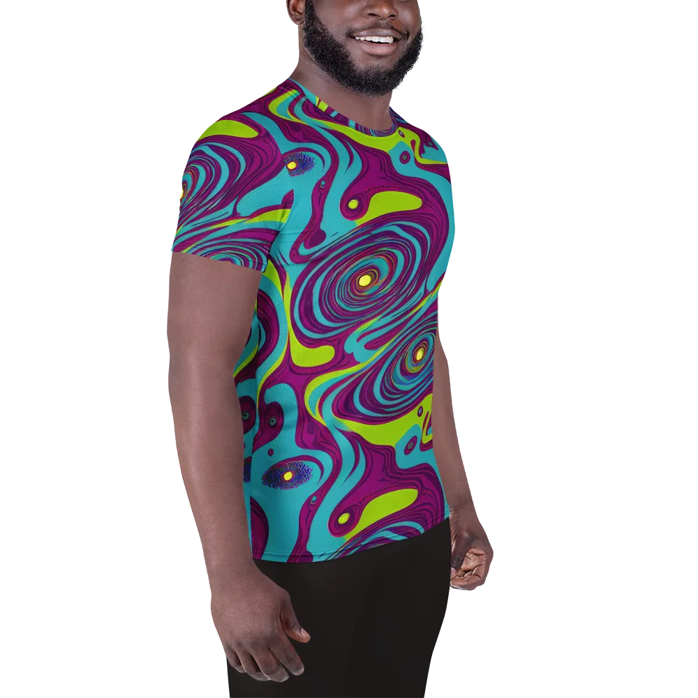 Electric Eddies on Men's Athletic T-Shirt — Right
