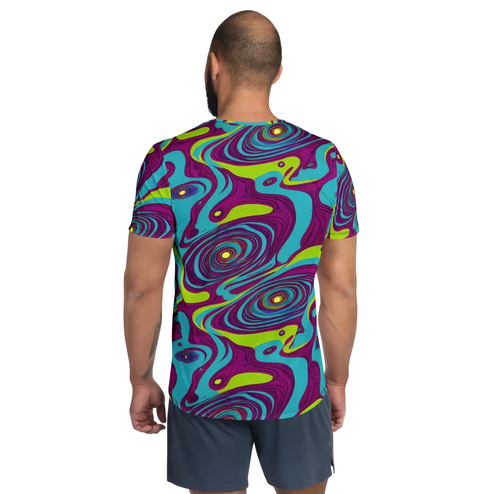 Electric Eddies on Men's Athletic T-Shirt — Back