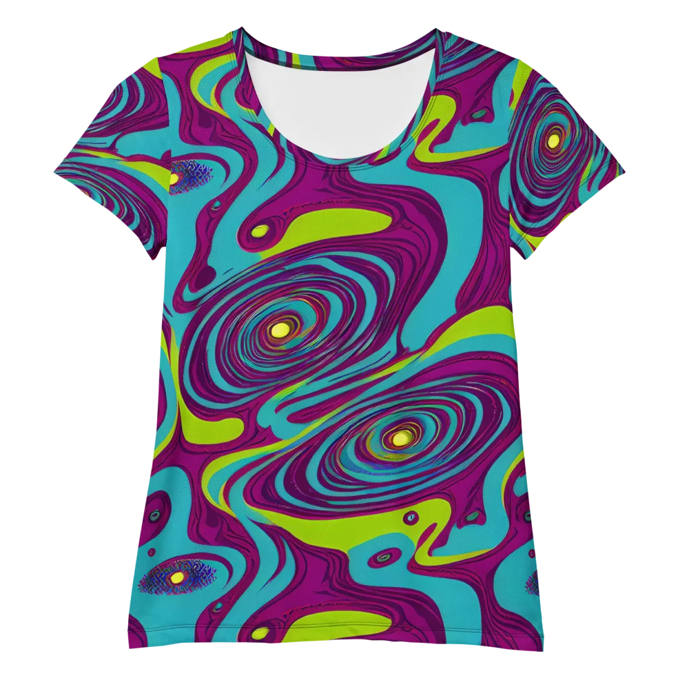Electric Eddies on Women's Athletic T-Shirt — Front