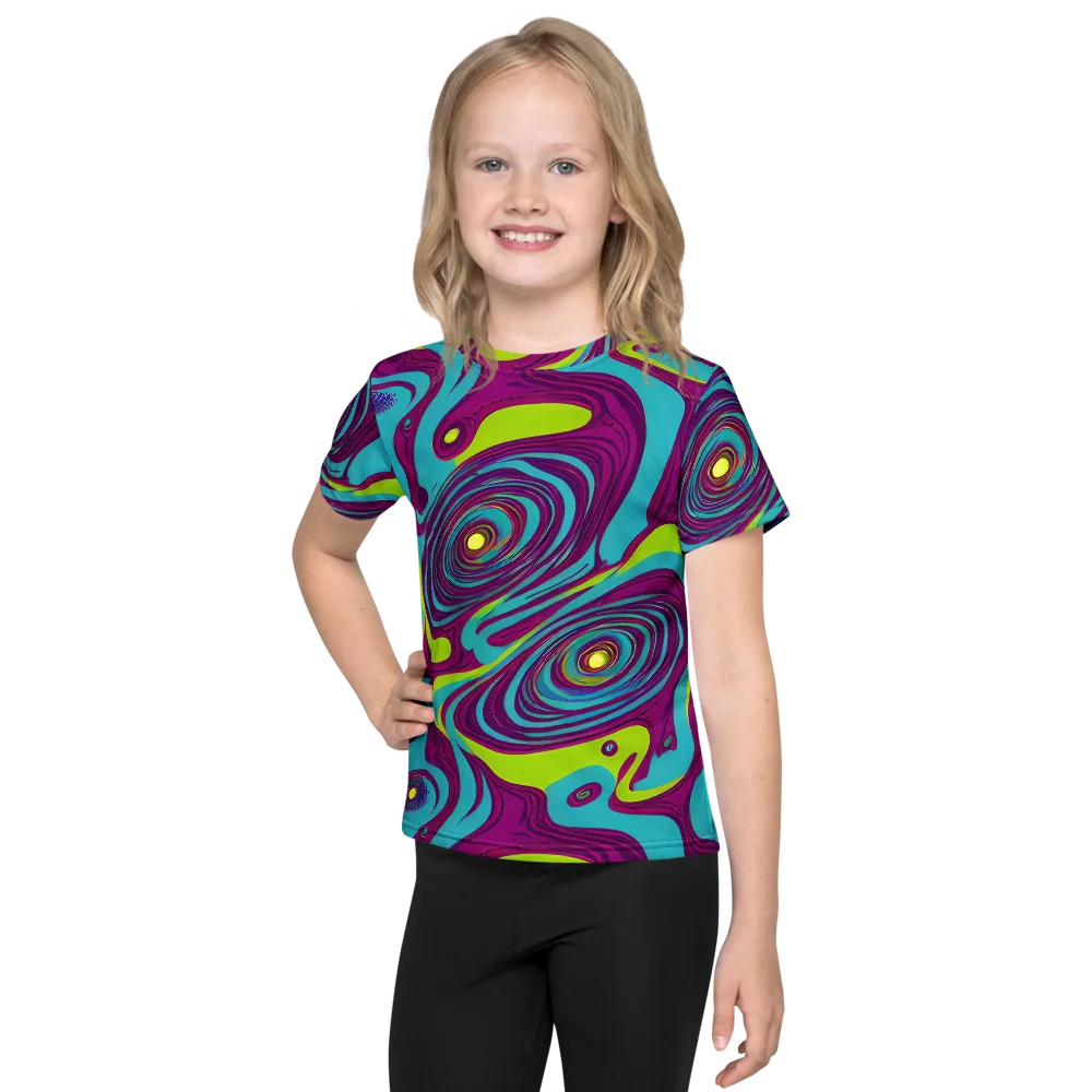 Electric Eddies on Kids Crew Neck T-Shirt — Front
