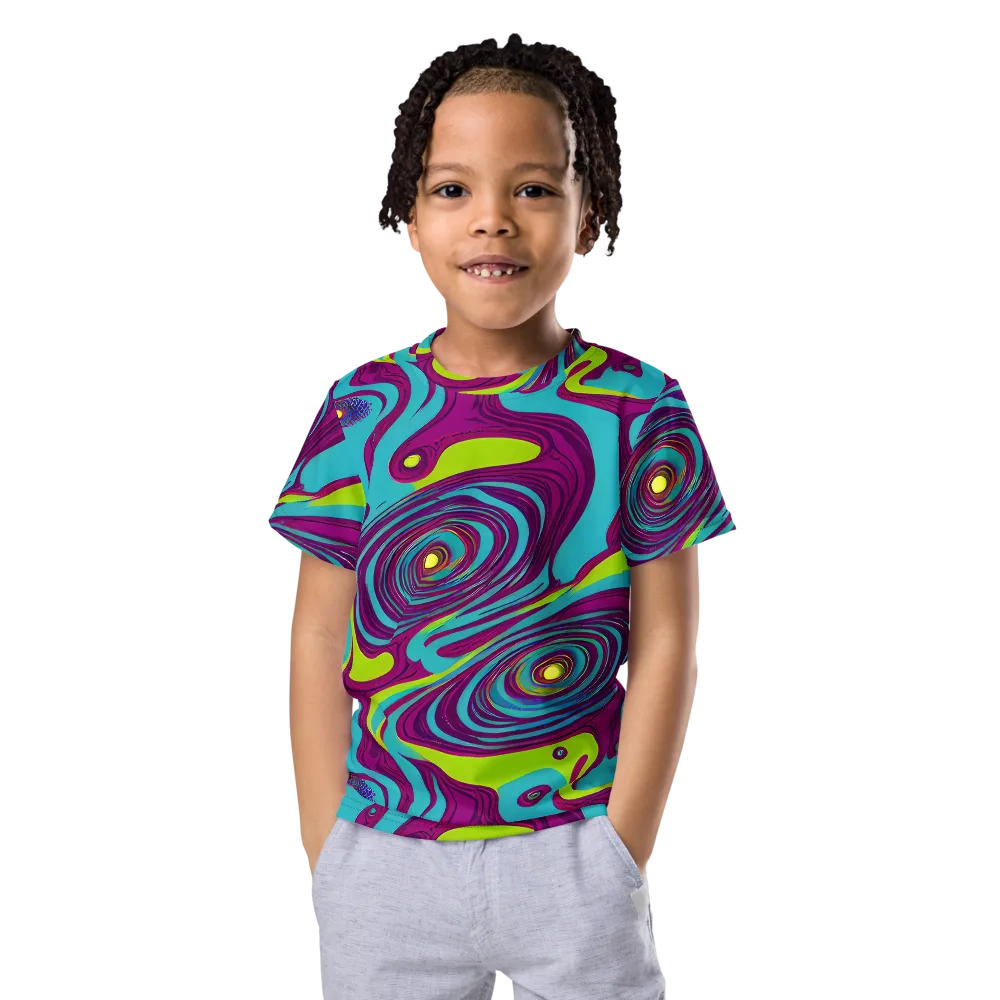 Electric Eddies on Kids Crew Neck T-Shirt — Front
