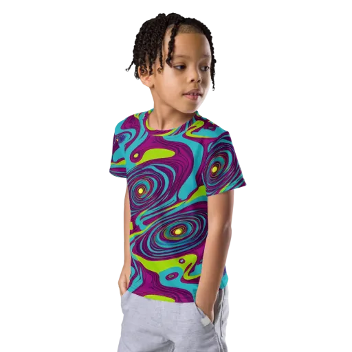 Electric Eddies on a Kids Crew Neck T-Shirt