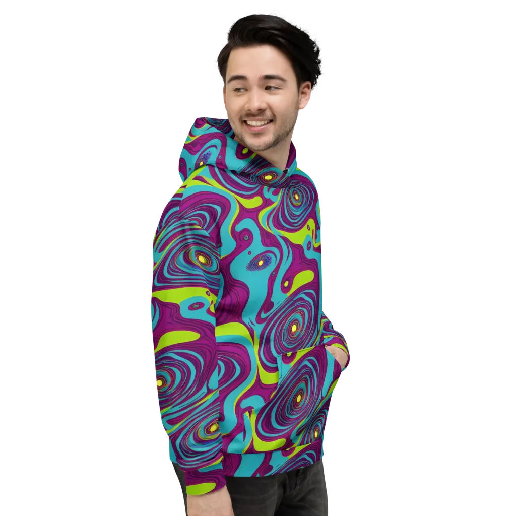 Electric Eddies on Hoodie — Right