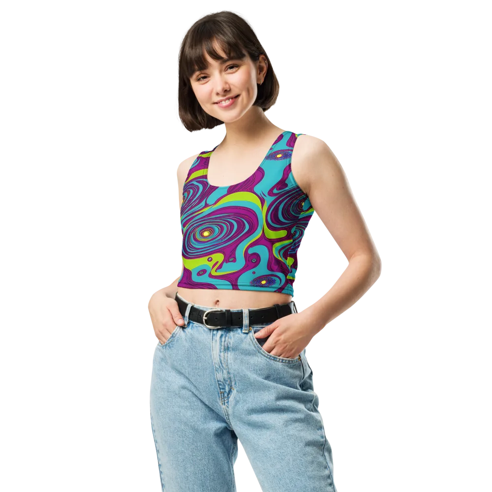 Electric Eddies on Crop Top — Front