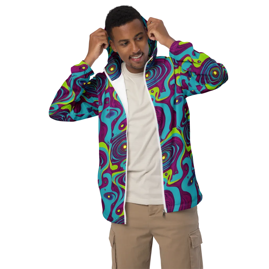 Electric Eddies on Men's Windbreaker — Front