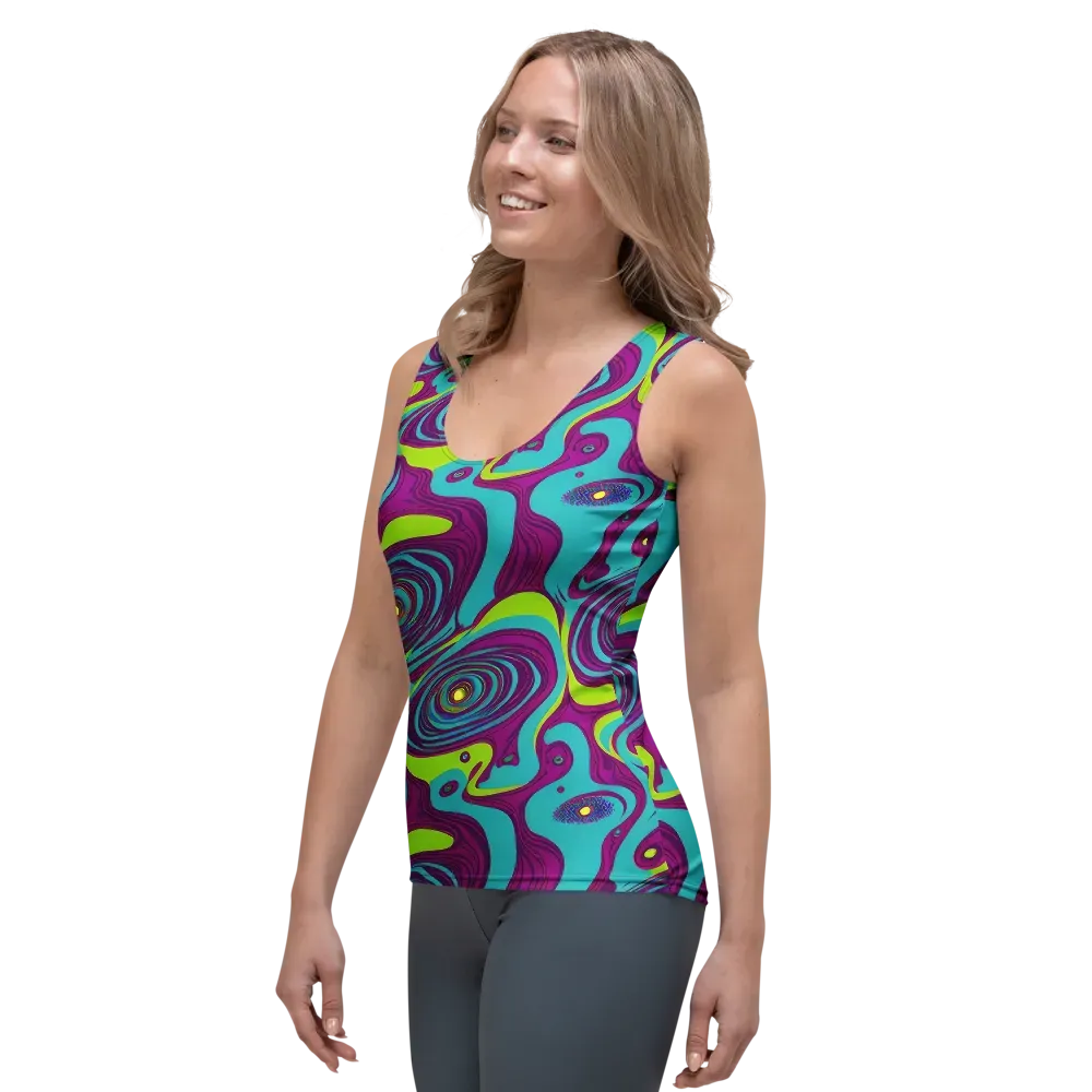 Electric Eddies on Women's Tank Top — Left Front