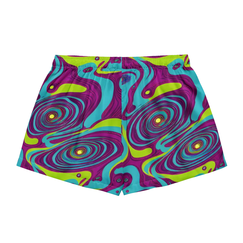 Electric Eddies on Women's Pajama Shorts — Back