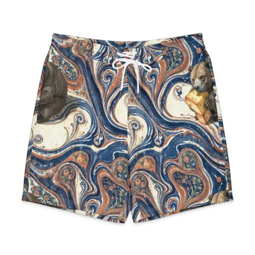 Marbled Bear on a Men's Board Shorts