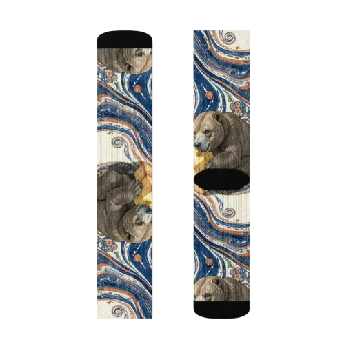 Marbled Bear on a Socks
