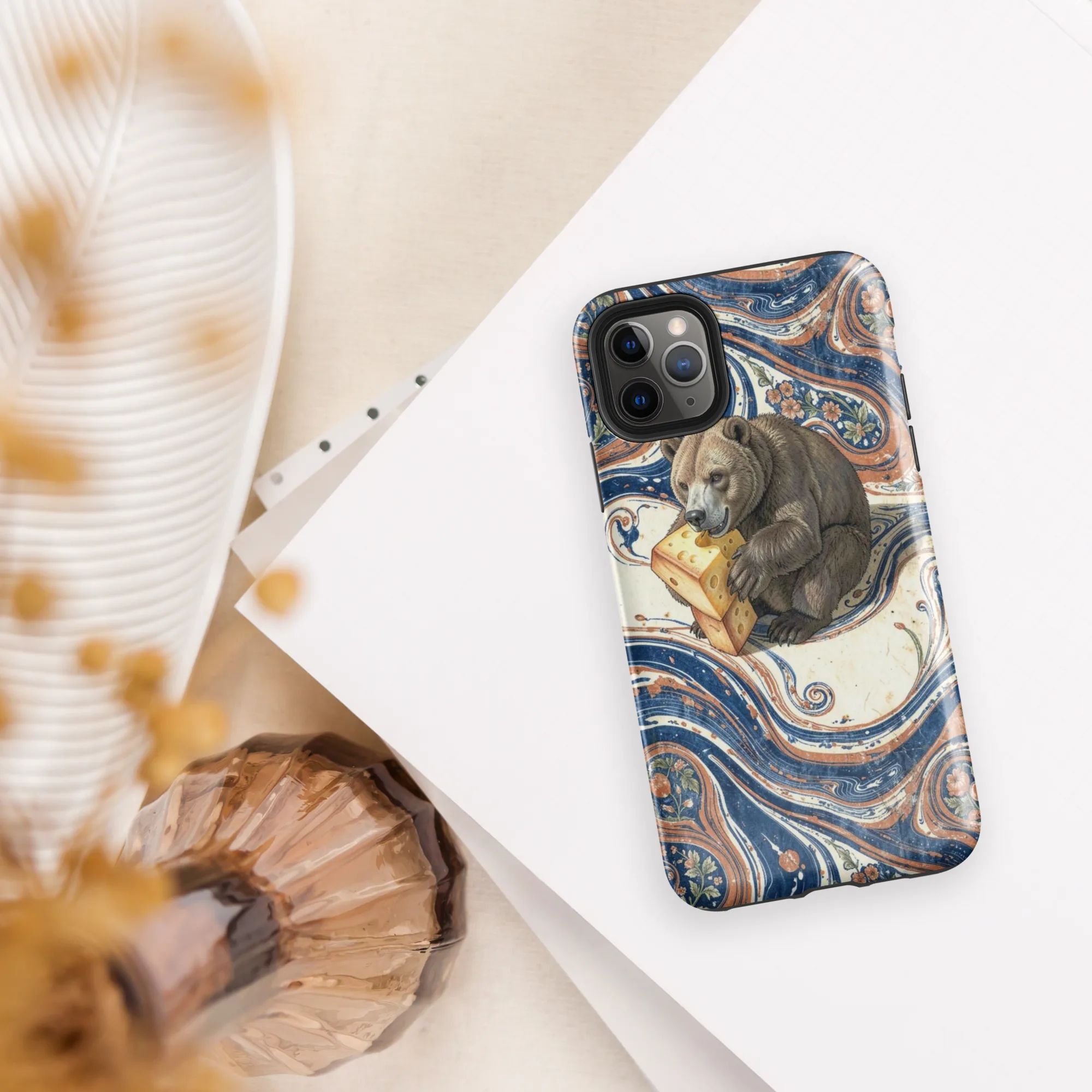 Marbled Bear on Tough Case for iPhone® — Front