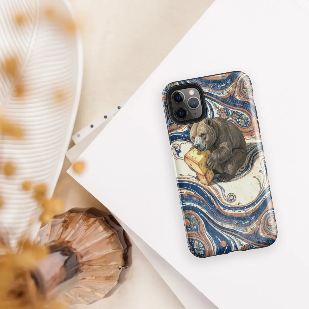 Marbled Bear on Tough Case for iPhone® — Front