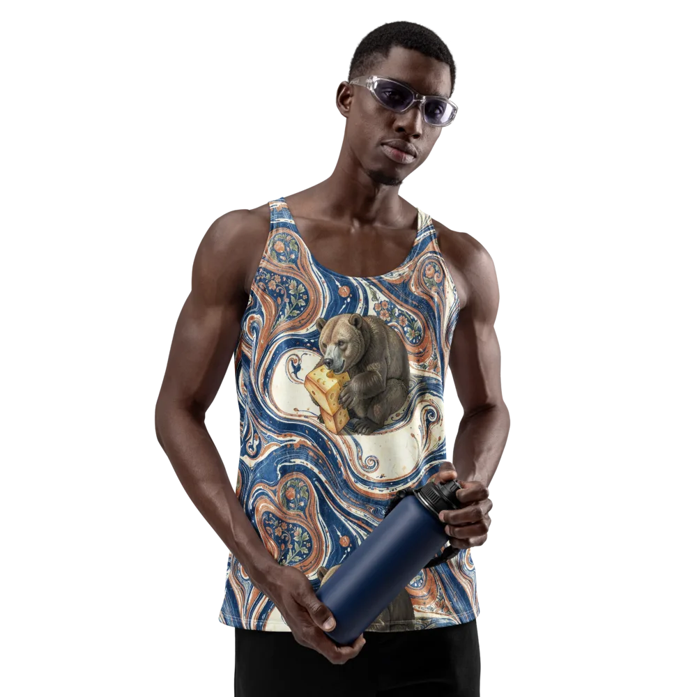Marbled Bear on Men's Tank Top — Front