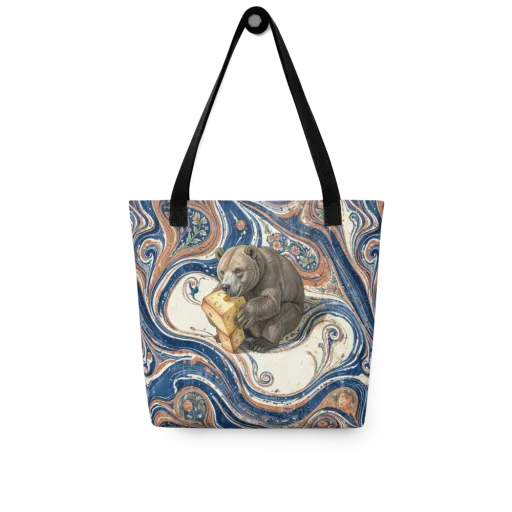 Marbled Bear on a Tote Bag