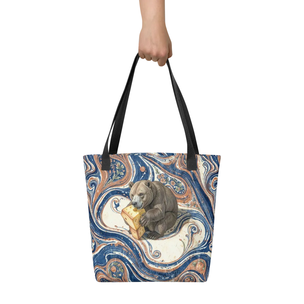 Marbled Bear on Tote Bag — Front