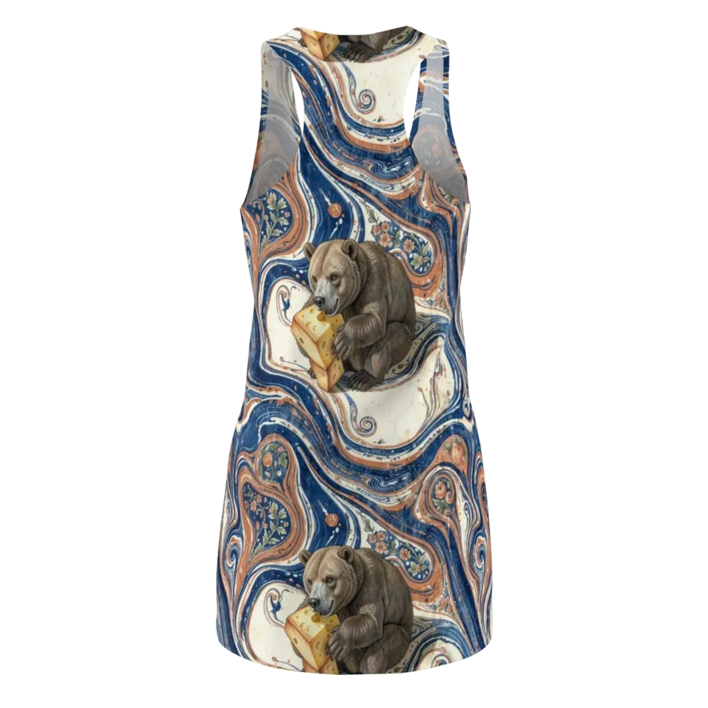 Marbled Bear on Racerback Dress — Back