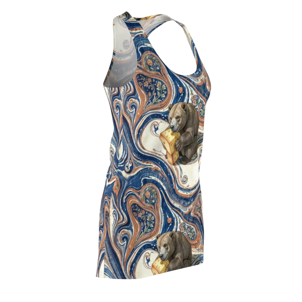 Marbled Bear on Racerback Dress — Front Side