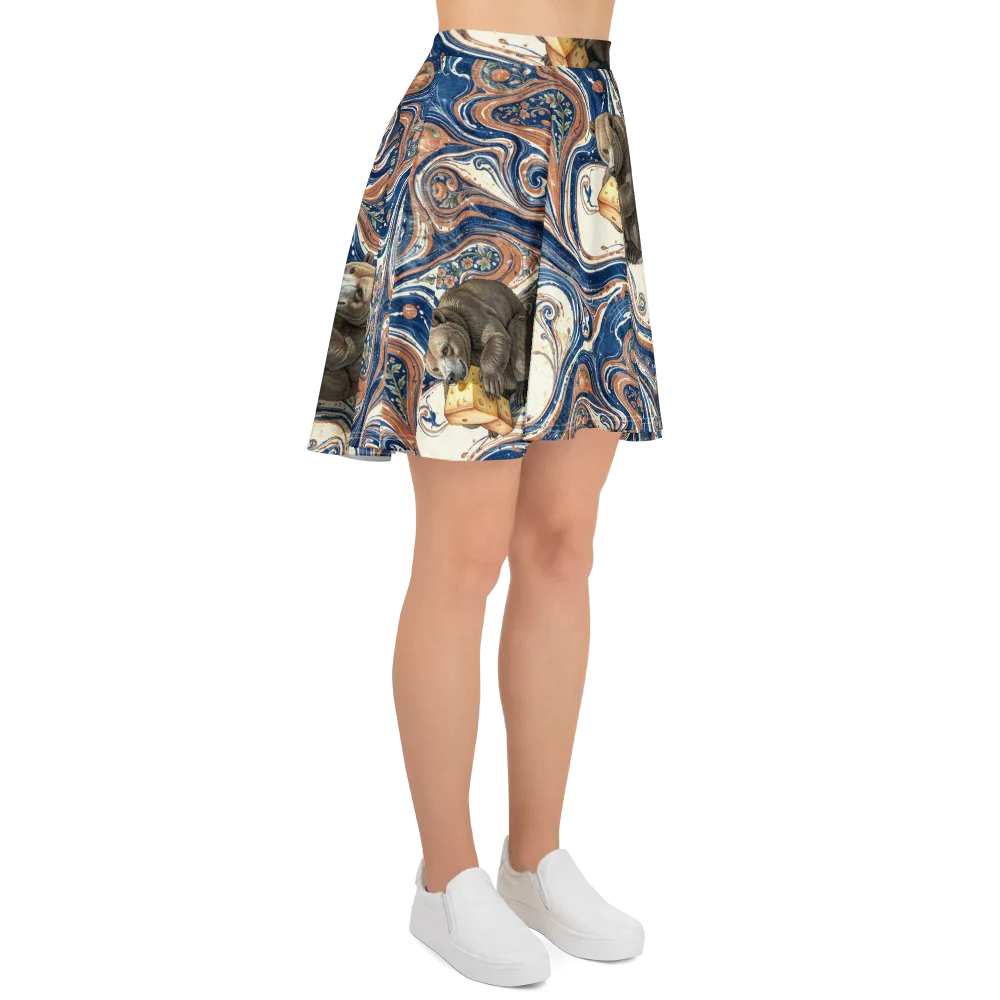 Marbled Bear on Skater Skirt — Right
