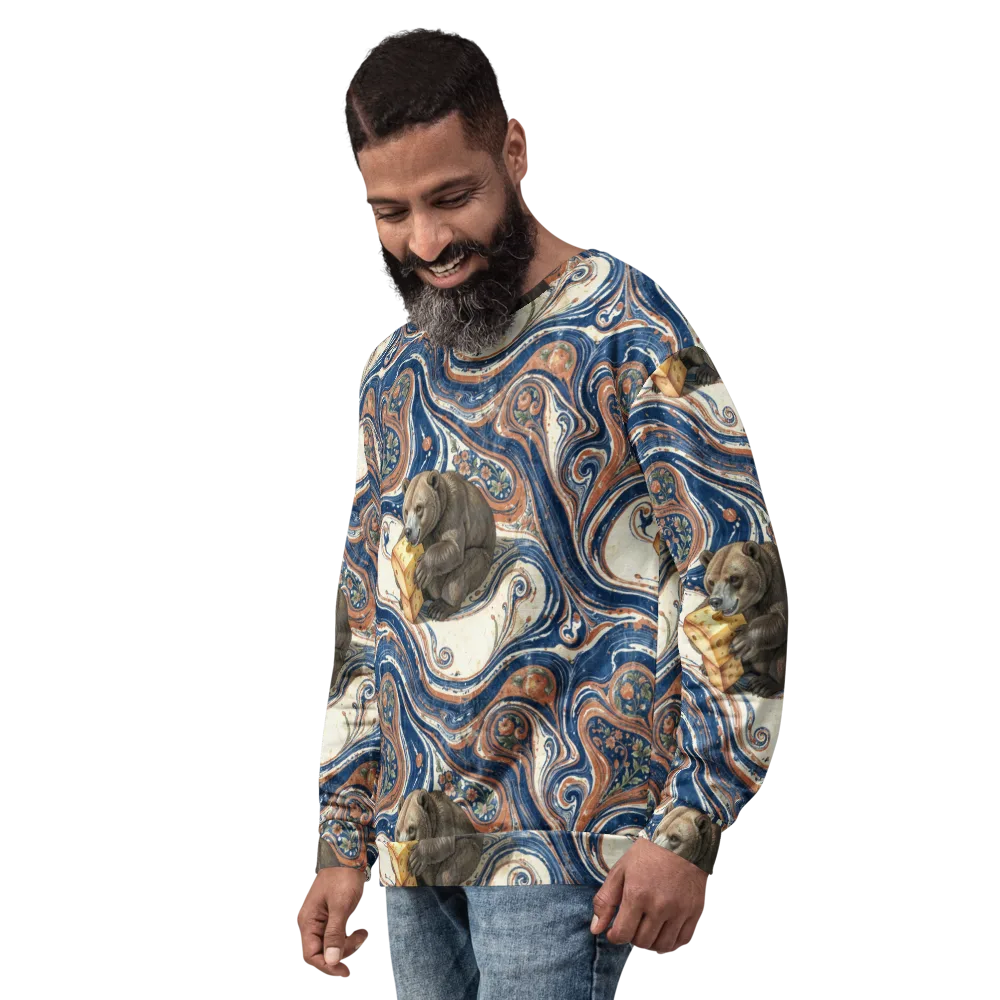 Marbled Bear on Sweatshirt — Left Front