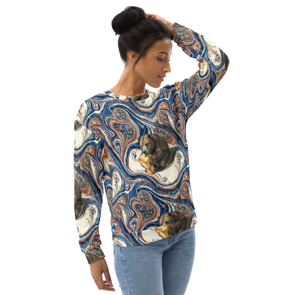 Marbled Bear on Sweatshirt — Right Front