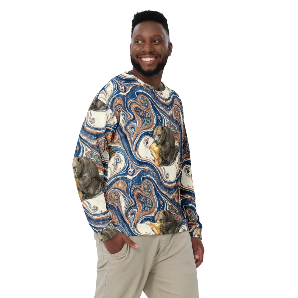 Marbled Bear on Sweatshirt — Front