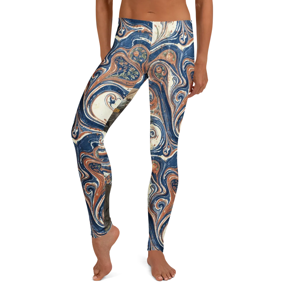 Marbled Bear on Leggings — Front
