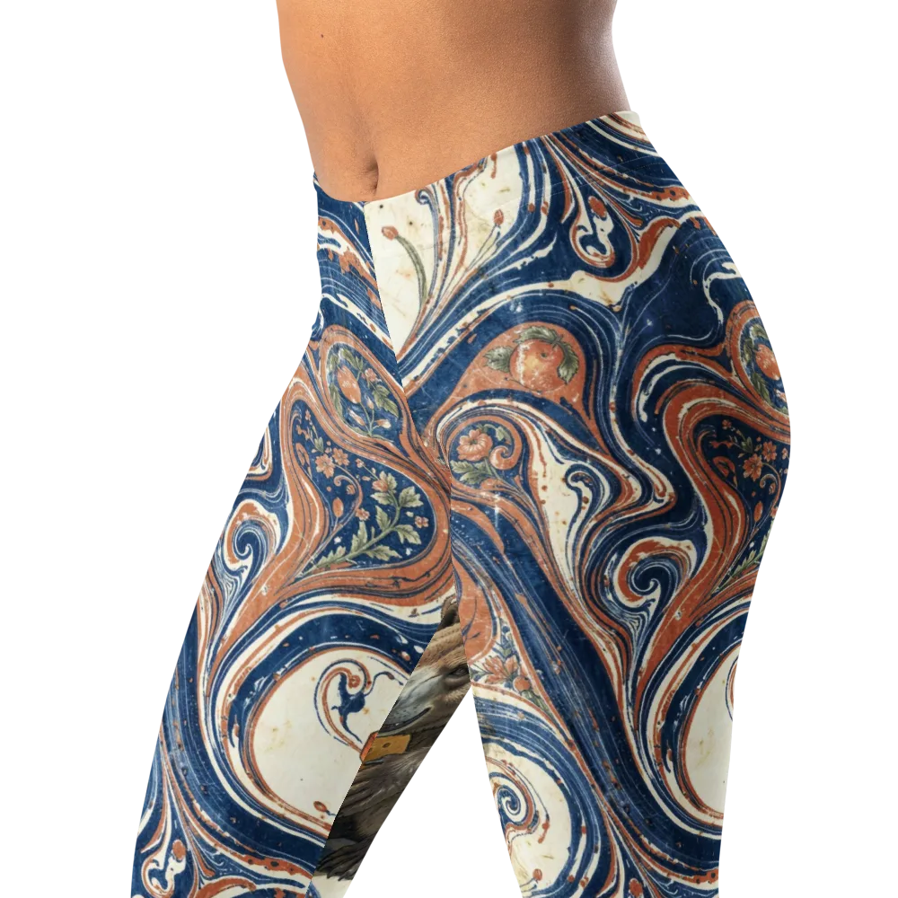 Marbled Bear on Leggings — Left Front