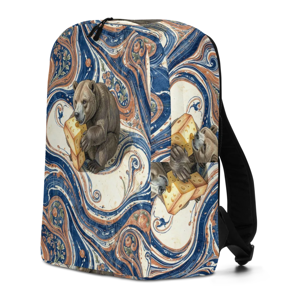 Marbled Bear on Minimalist Backpack — Left
