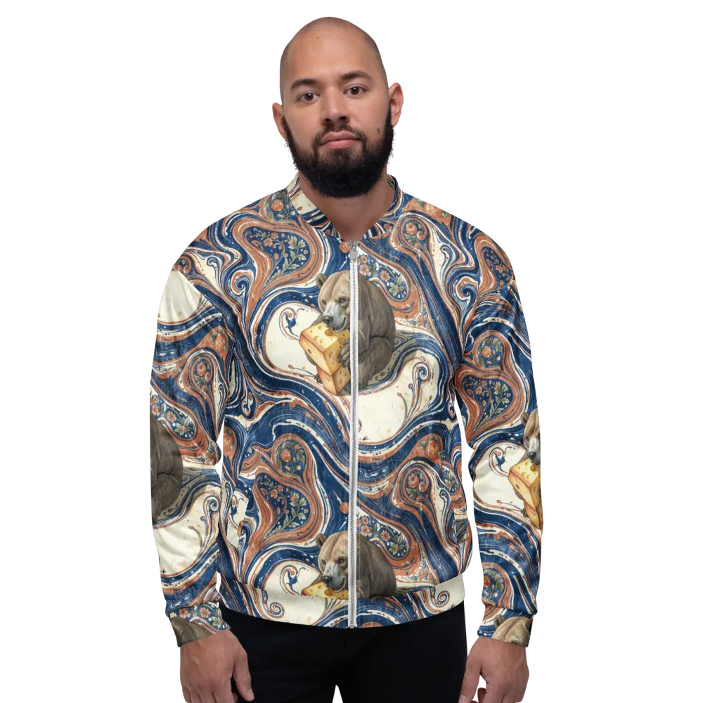 Marbled Bear on Bomber Jacket — Front