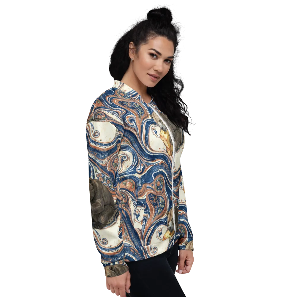 Marbled Bear on Bomber Jacket — Right