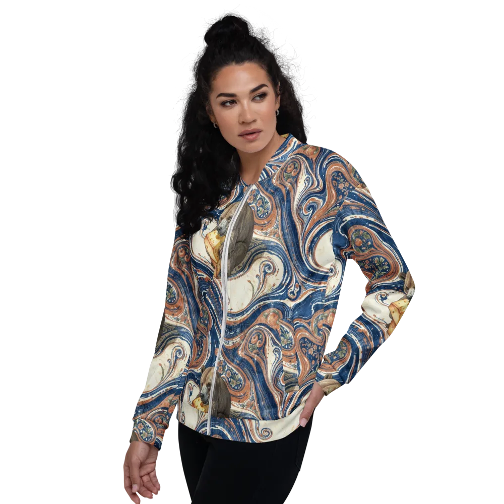 Marbled Bear on Bomber Jacket — Left