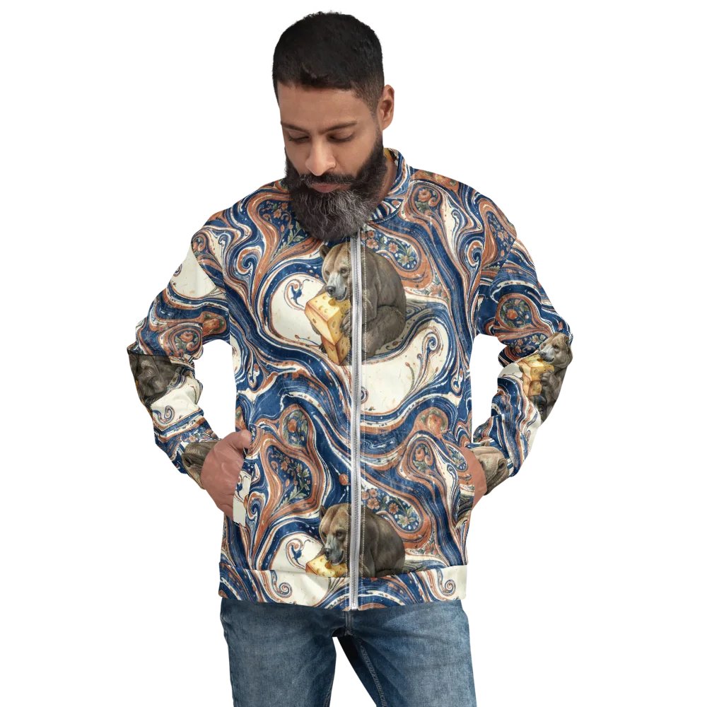 Marbled Bear on Bomber Jacket — Front