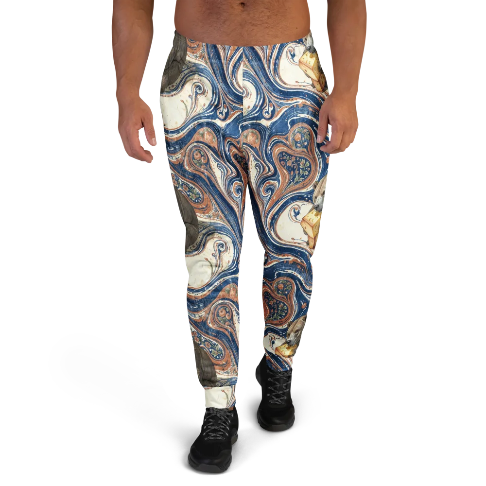 Marbled Bear on Men's Joggers — Front