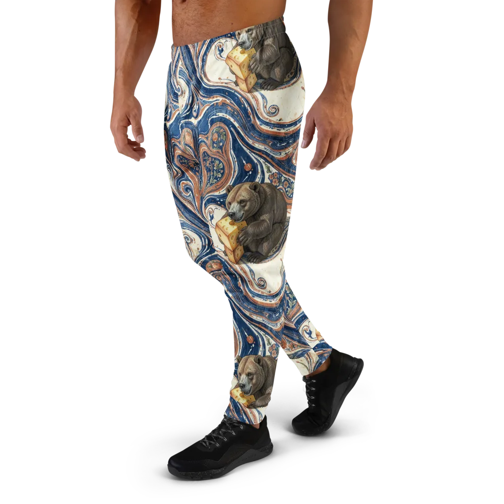 Marbled Bear on Men's Joggers — Left