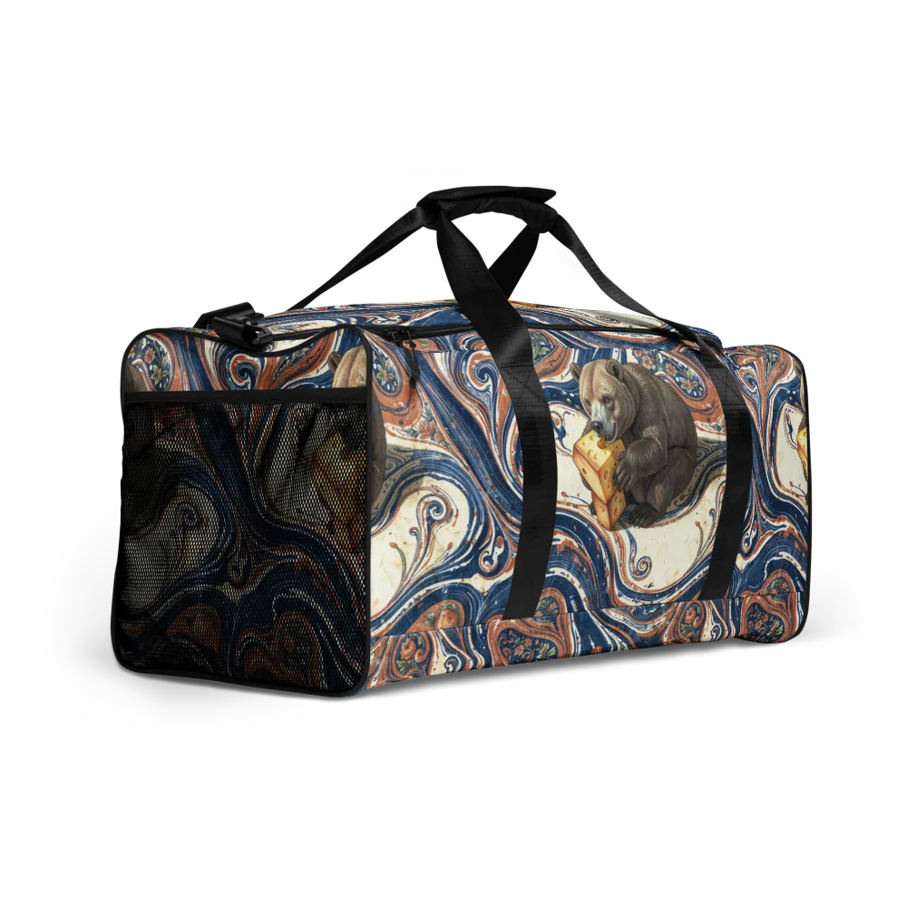 Marbled Bear on Duffle Bag — Right Front