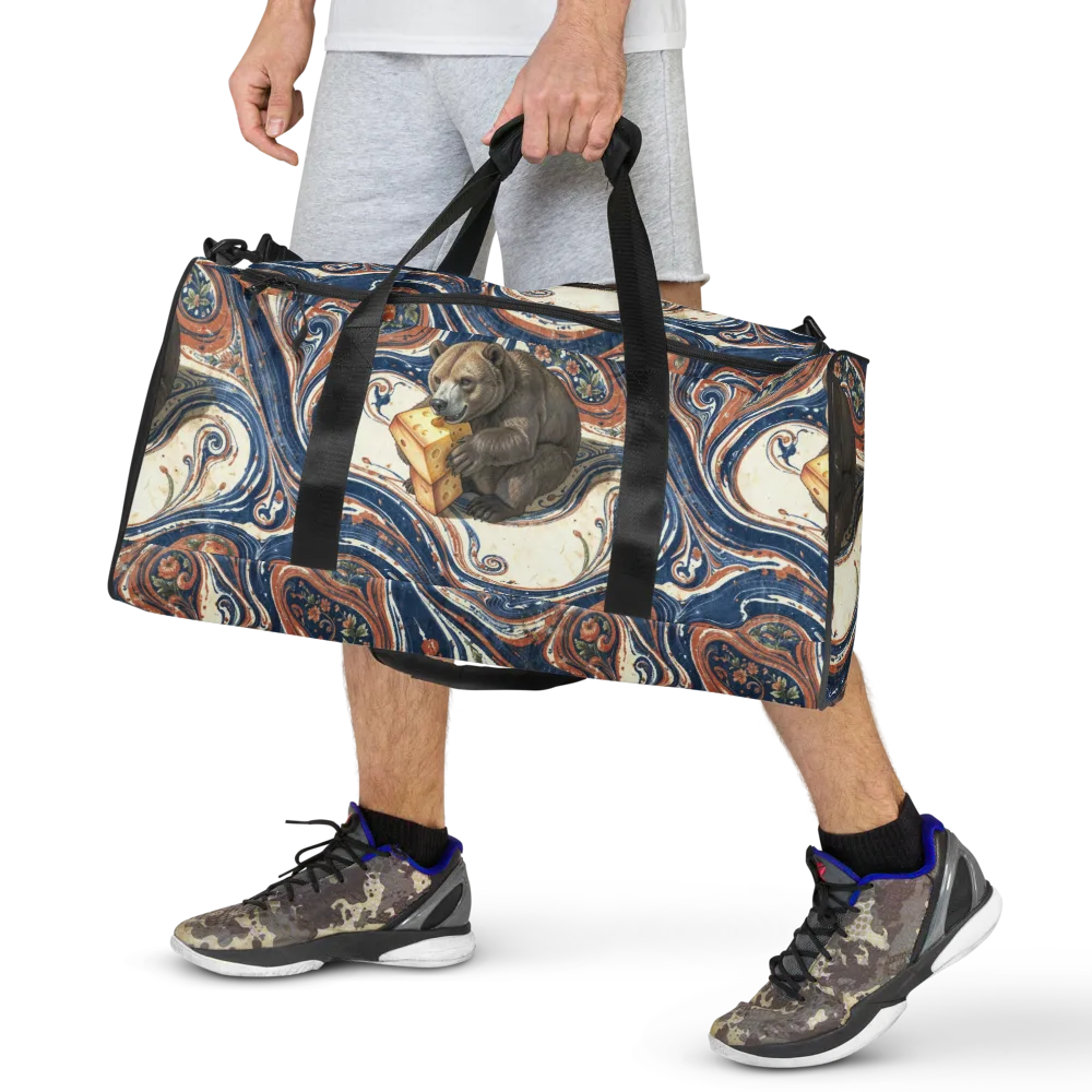 Marbled Bear on Duffle Bag — Front