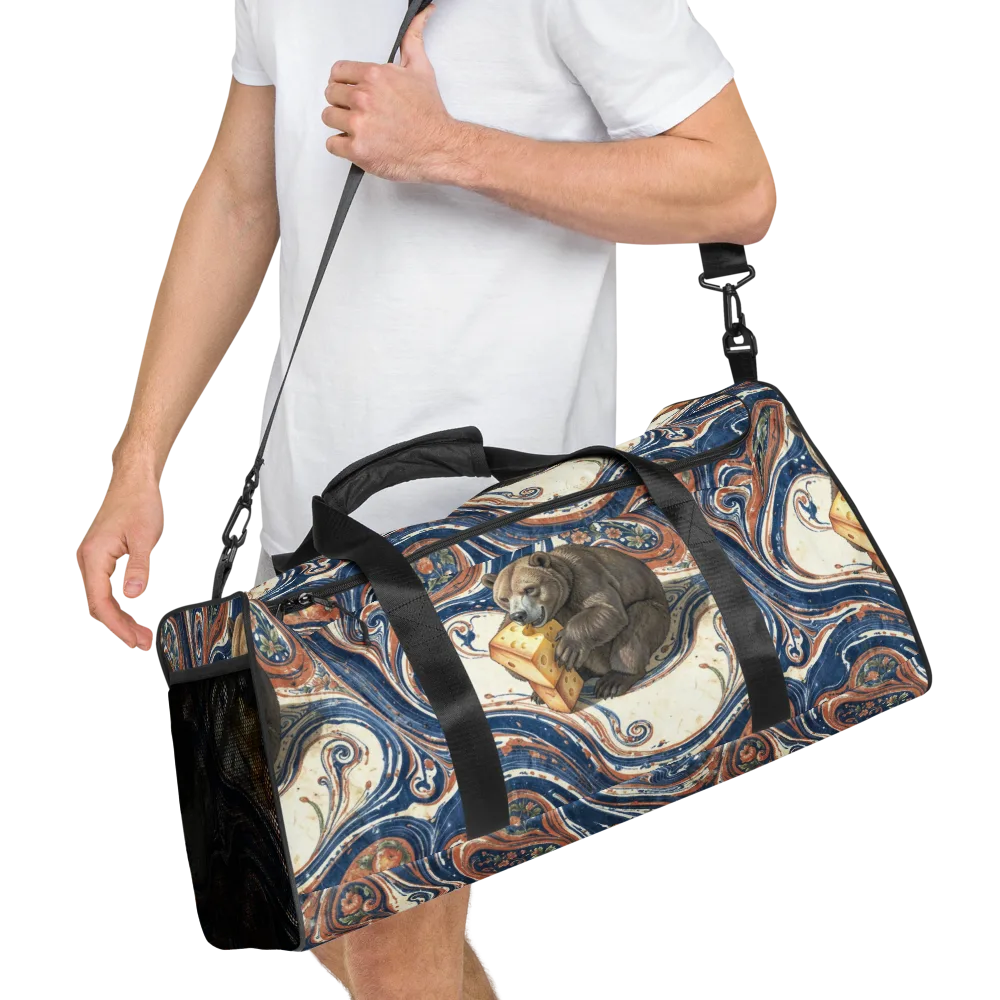 Marbled Bear on Duffle Bag — Right Front