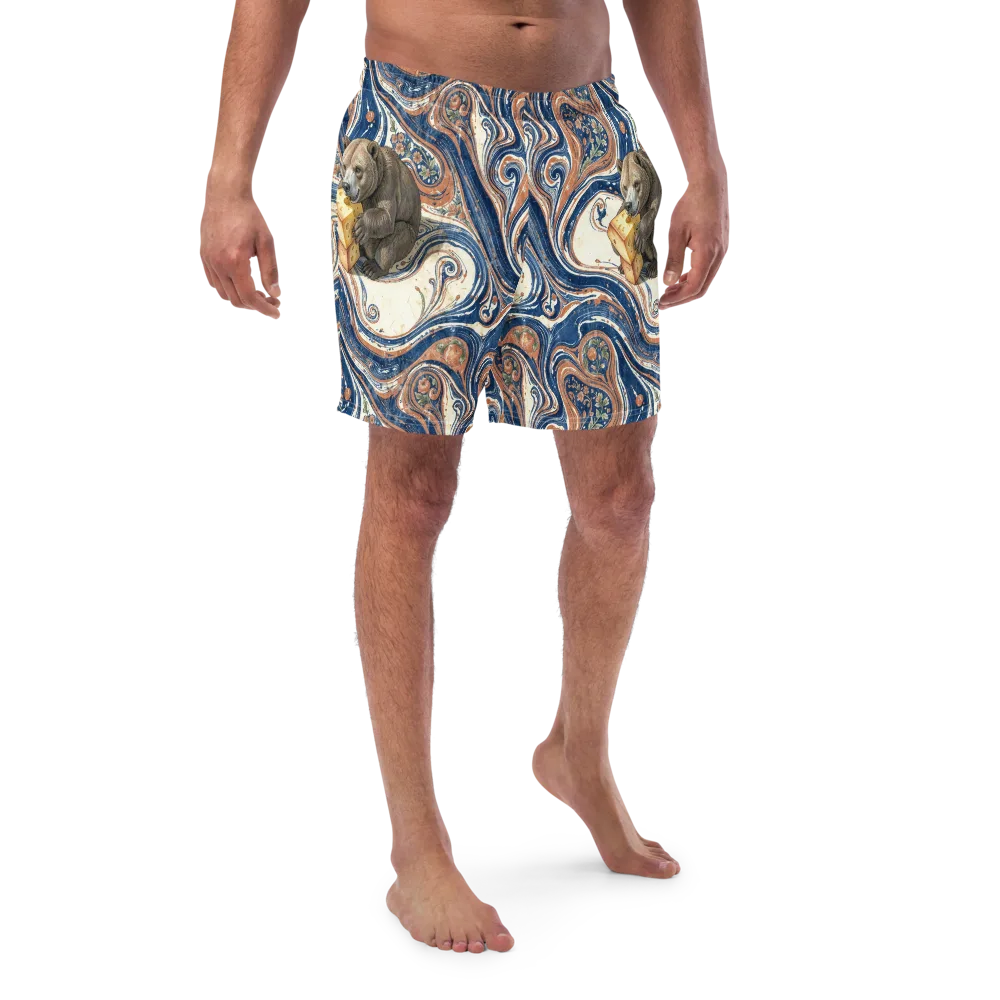 Marbled Bear on Swim Trunks — Front