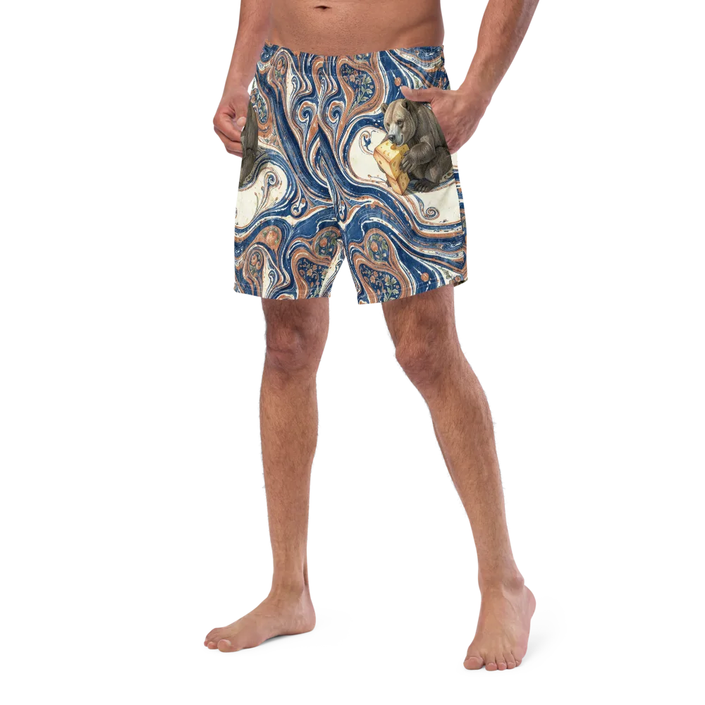 Marbled Bear on Swim Trunks — Left Front