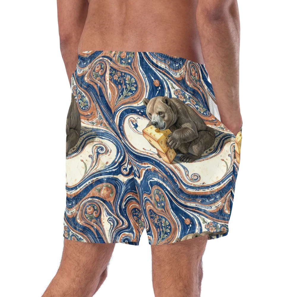 Marbled Bear on Swim Trunks — Right Back