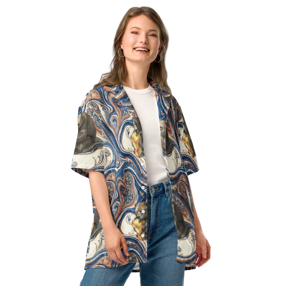 Marbled Bear on Button Shirt — Front