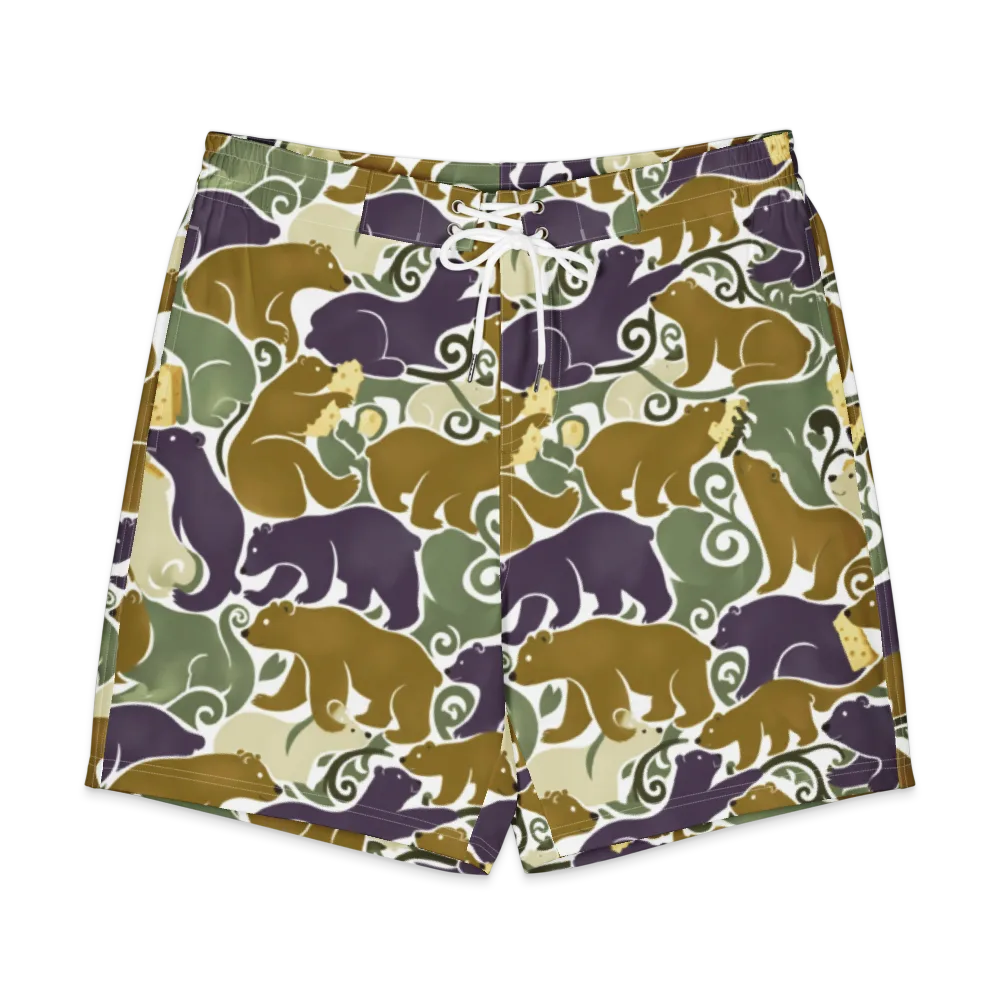 Mosswood Mice on Men's Board Shorts — Front