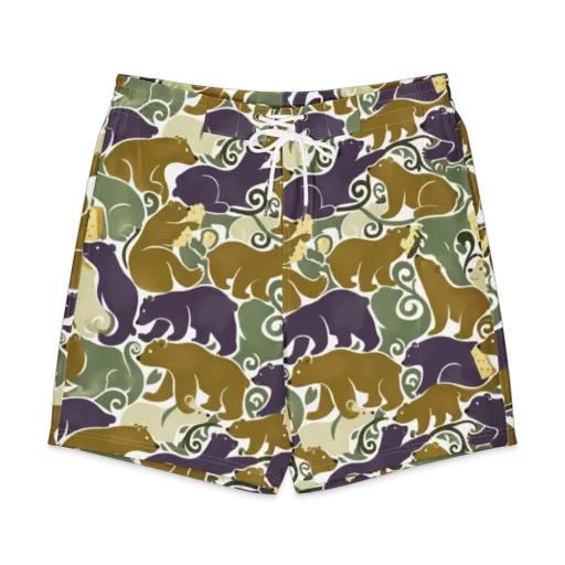 Mosswood Mice on a Men's Board Shorts