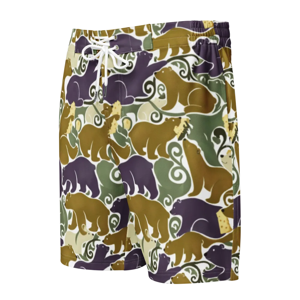 Mosswood Mice on Men's Board Shorts — Front
